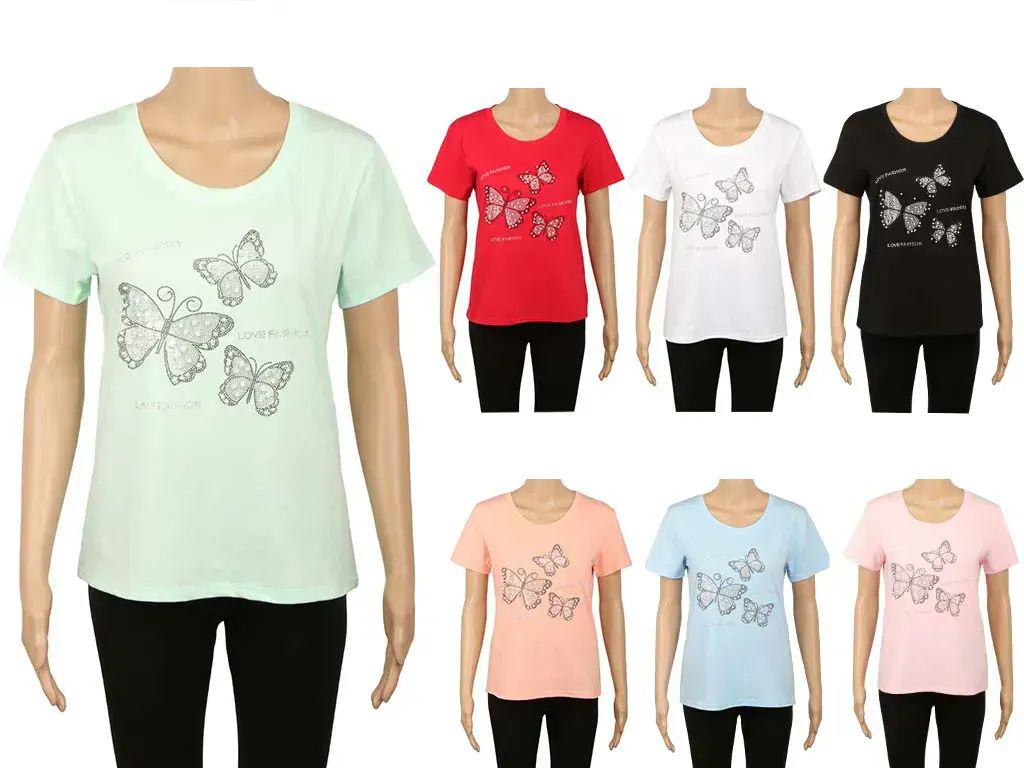60 Pairs of Women's Fashion Print T-Shirt