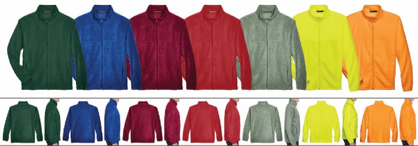48 Pieces of Men's Big And Tall Full Zip Polar Fleece Jacket Assorted Colors