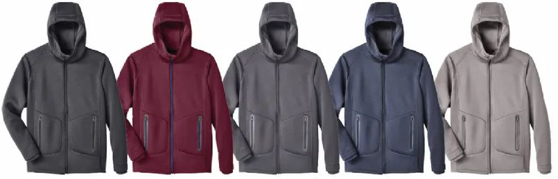 12 Pieces of Mens Softshell Knit Bonded Jacket Assorted Sizes One Color (burgundy)