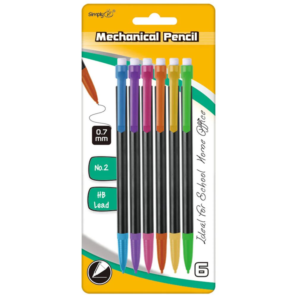 48 Pieces of Mechanical Pencils 6 Count 0.7mm