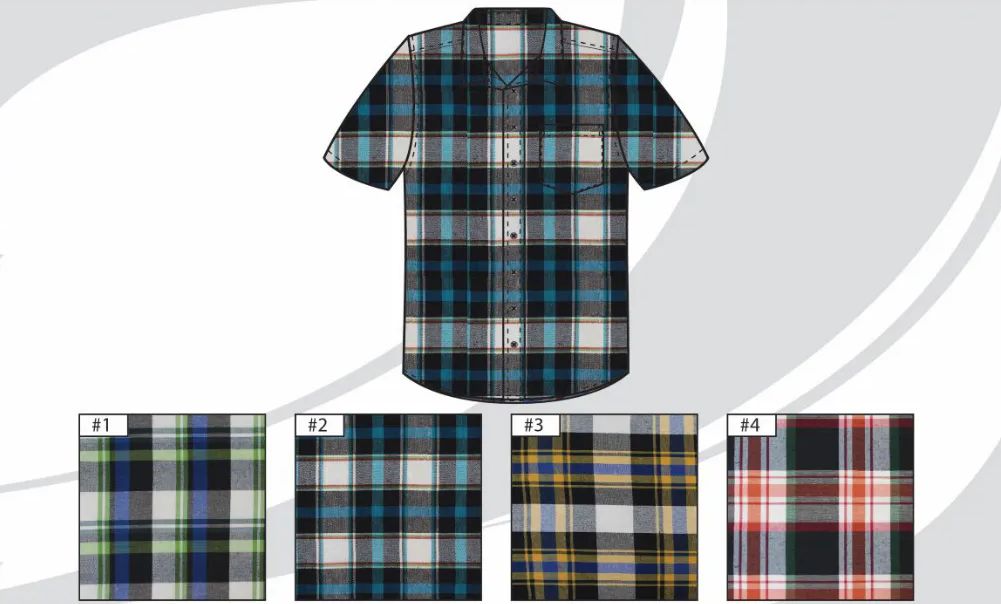 48 Pieces of Men's Plus Size Basic Short Sleeve Yarn Dyed Plaid Shirt