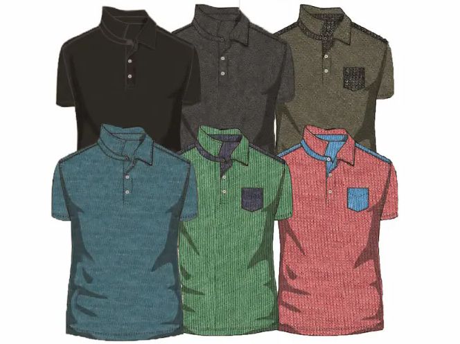 96 Pieces of Men's Short Sleeve Solid Polo Shirt Family Pack