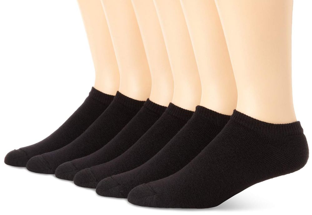 Yacht & Smith Women's Cotton Black No Show Ankle Socks - at