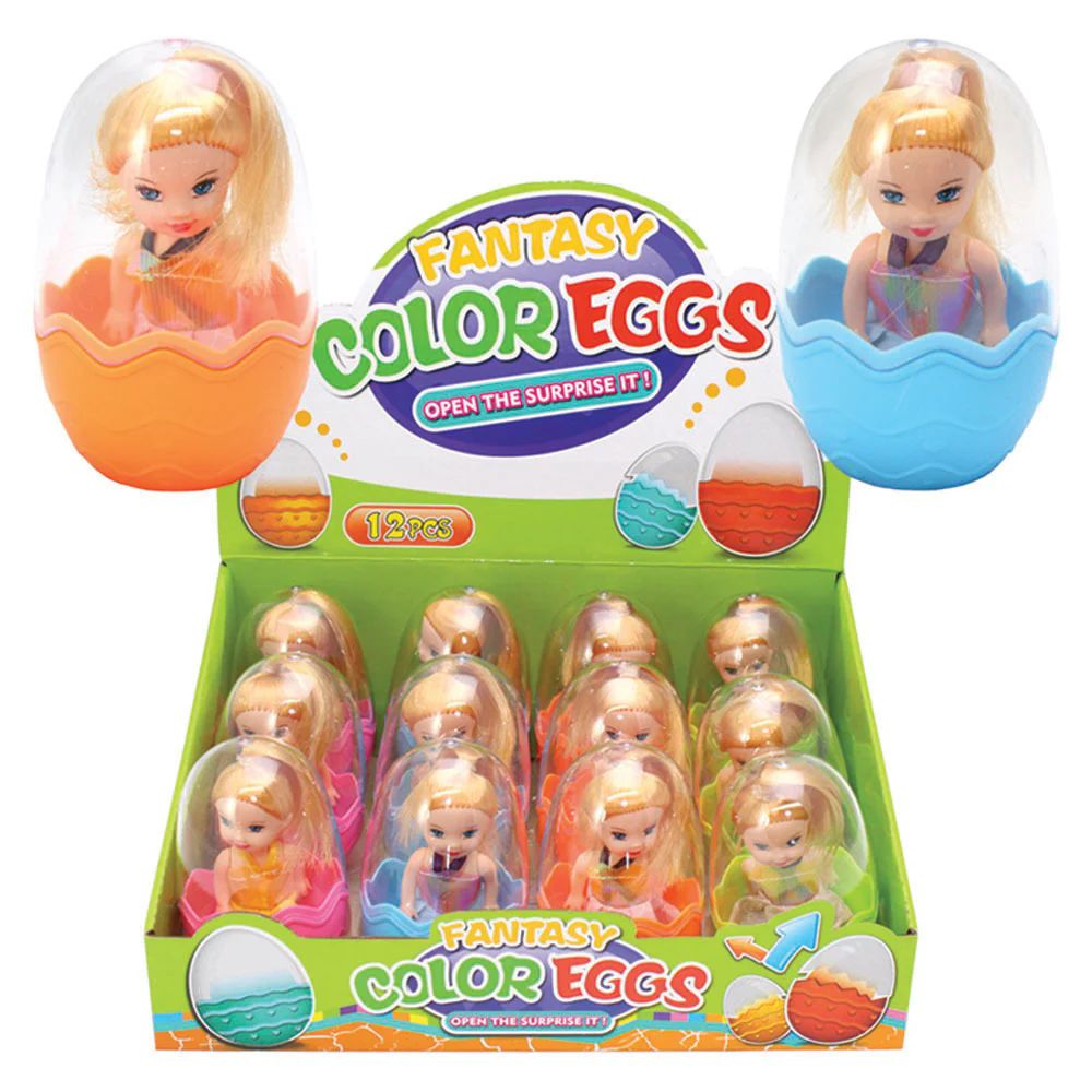 12 Pieces of Fantasy Color Surprise Eggs Girls