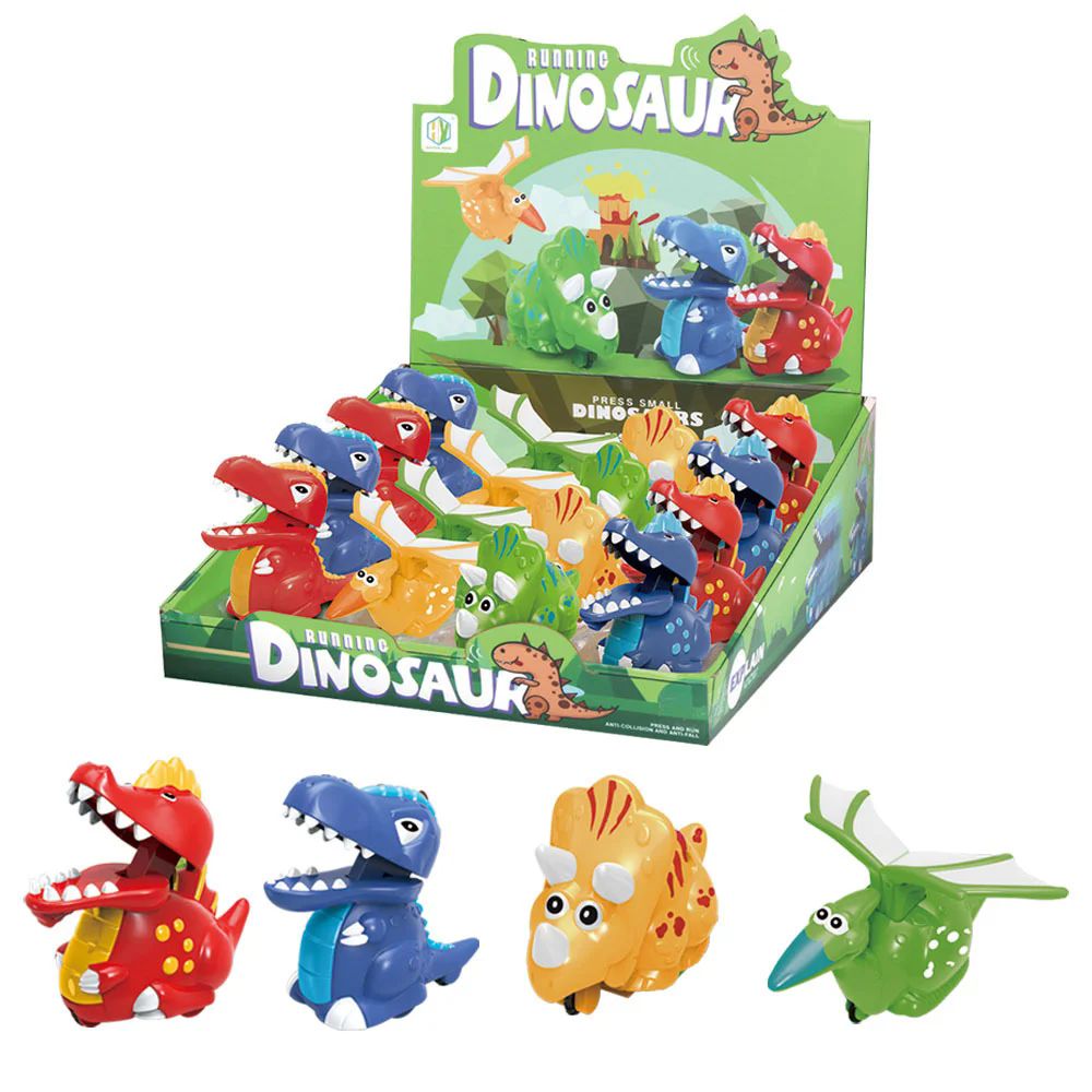16 Pieces of Running Toy Dinosaurs