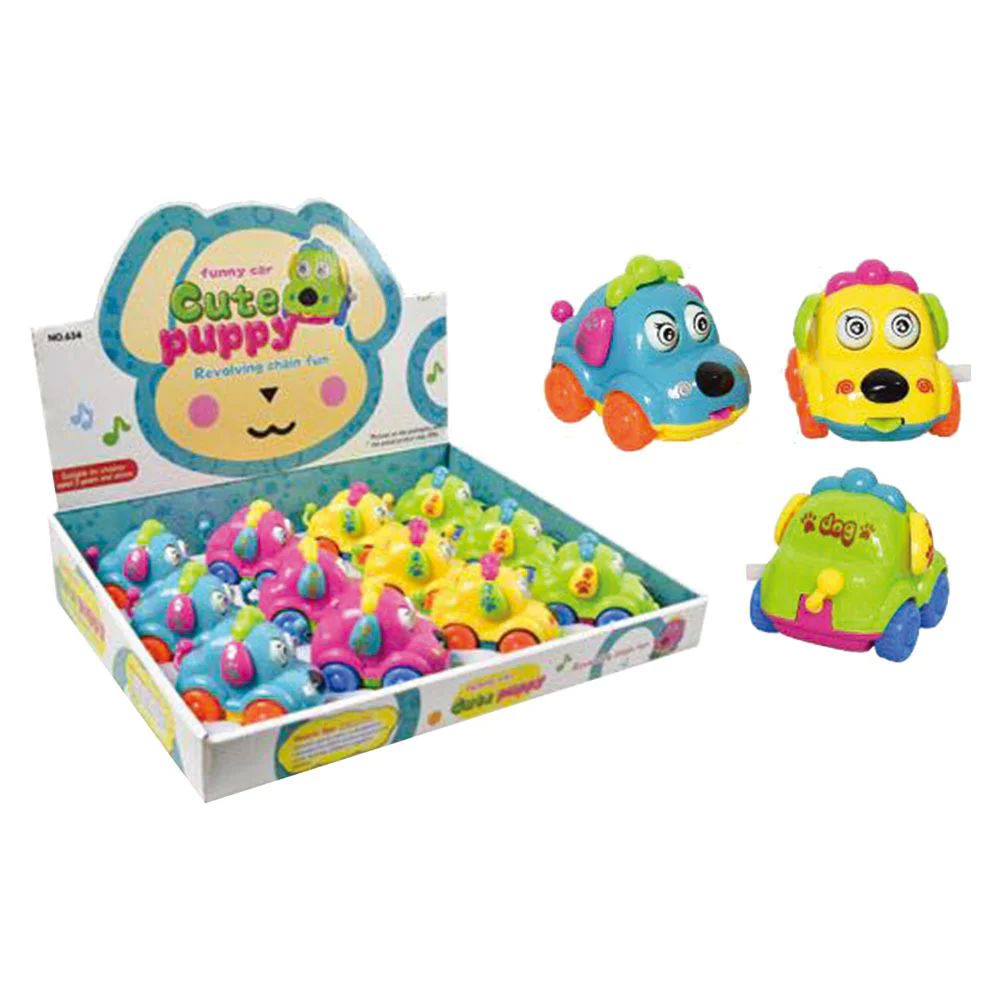 12 Pieces of Jumping Toy Puppy Dog Car