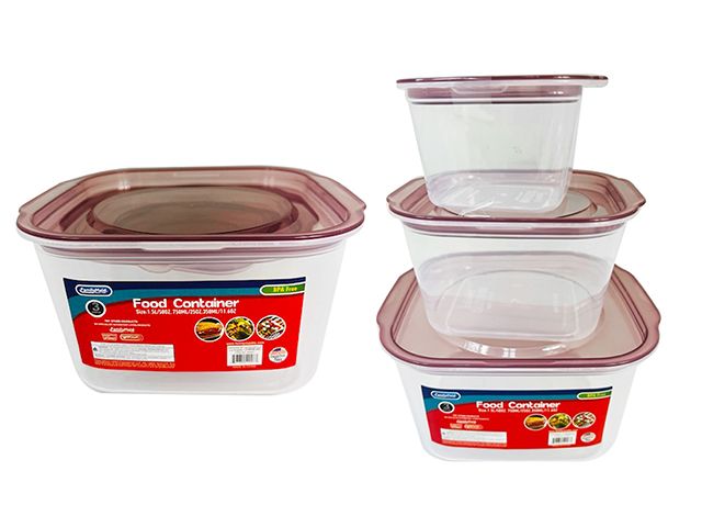 48 Pieces of 3 Pieces Square Food Containers