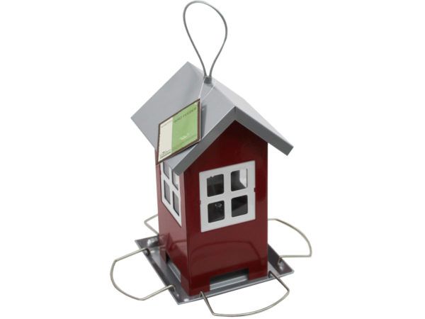 6 Pieces of Single - Story Metal Bird House Feeder With Windows And Perch