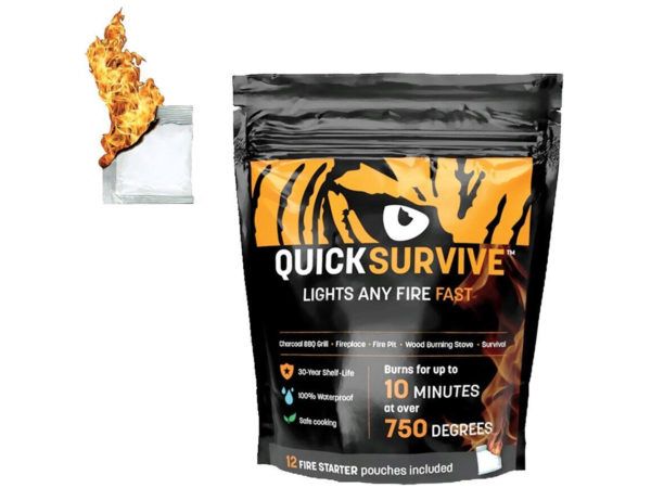 24 Pieces of Quick Survive Weatherproof And Waterproof Fire Starter Pouch