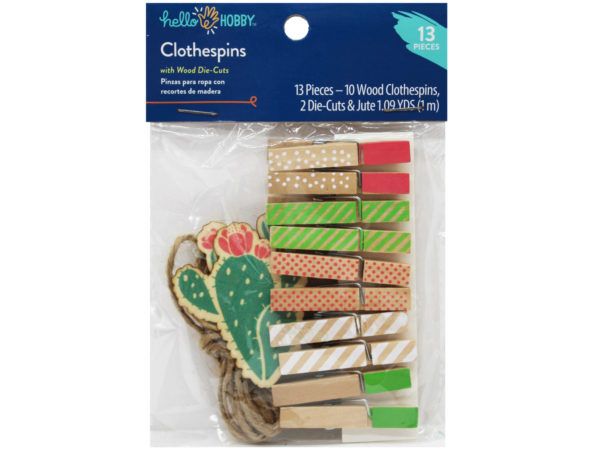 72 Pieces of Hello Hobby Decorative Craft Clothespins