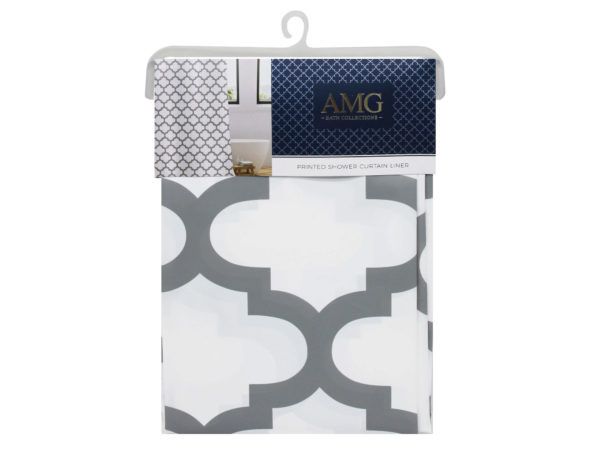 12 pieces of Amg Bath Collection 70 In X 72 In Baroque Print Peva Shower Liner