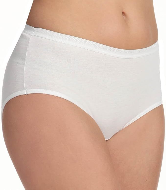Yacht & Smith Womens Cotton Lycra Underwear White Panty Briefs In