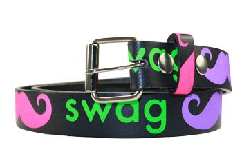 12 pieces of Belts Swag word colored for Kids'