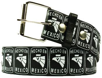 12 pieces of Belts Hecho En Mexico on Black