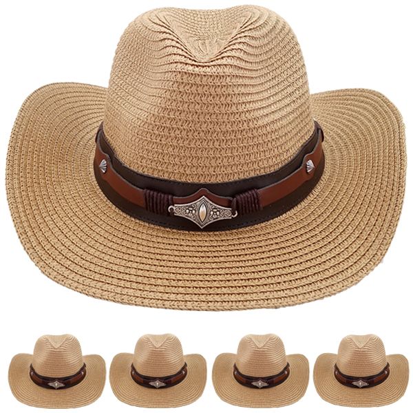 12 pieces Unisex Banded Western Cowboy Hat Cowboy & Boonie Hat at