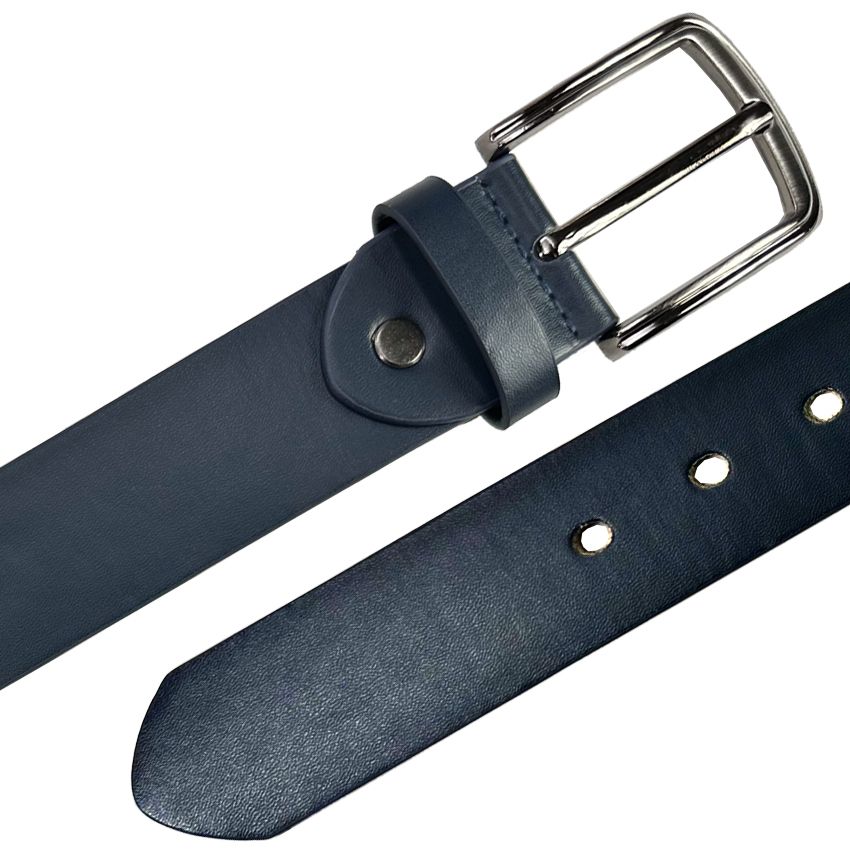 12 pieces of Belts for Men Classic Navy Blue Leather Mixed sizes