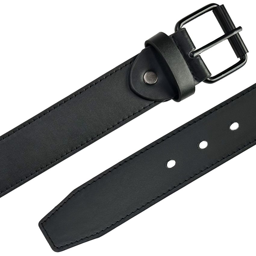 12 pieces of Belt for Men Plain Mat Black Leather Mixed sizes
