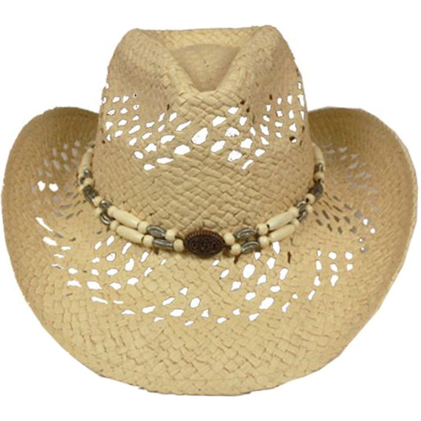 American Flag Cowboy Hat With Star Medallions