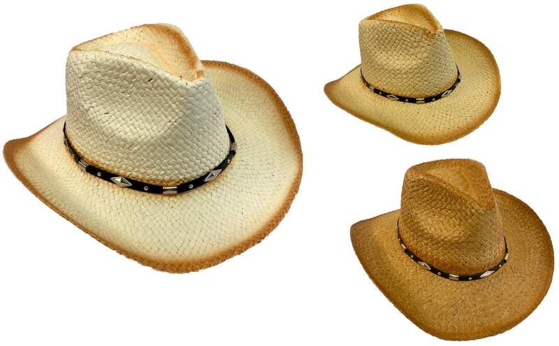 24 Pieces of Classic Woven Cowboy Hat Rhombus Metal