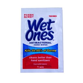 24 Pieces of Wet Ones Singles Antibacterial Cleansing Wipes