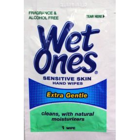 24 Pieces of Wet Ones Singles Sensitive Skin Hand Wipes