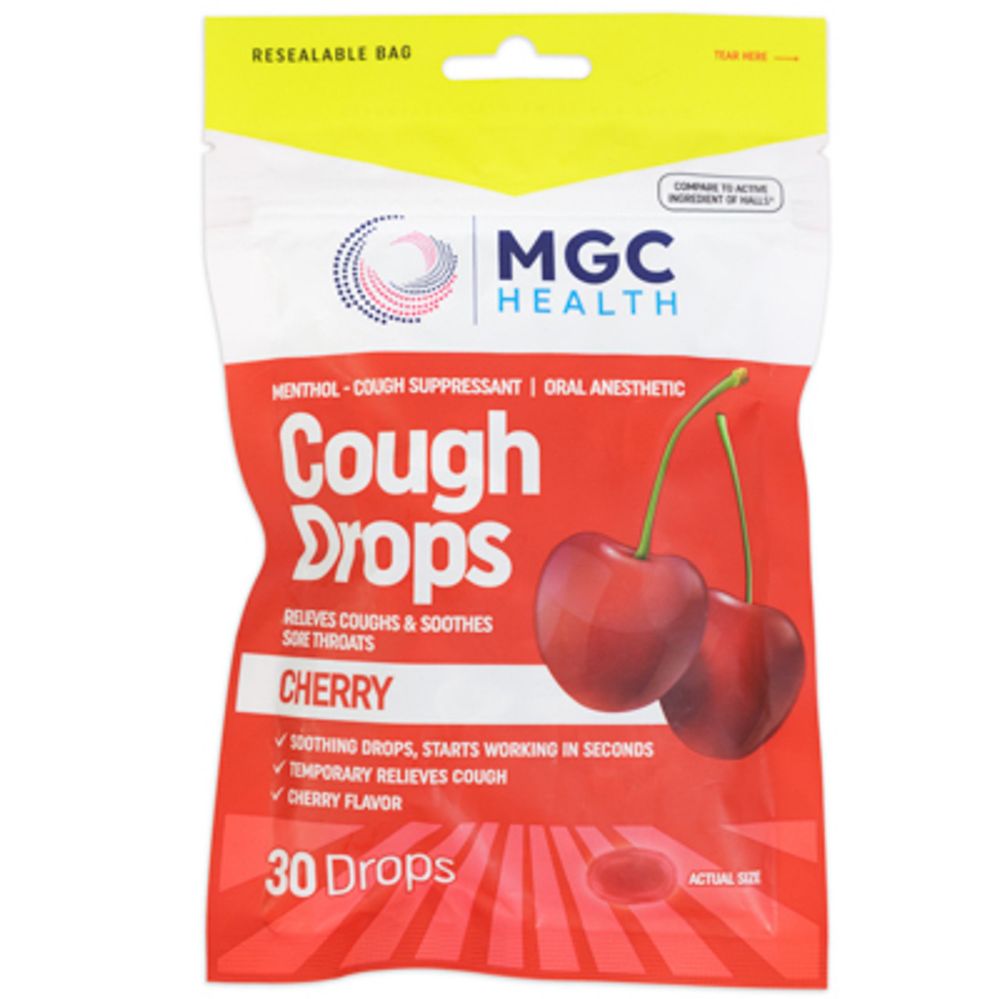144 pieces of Cough Drops 30ct Cherry Mgc Health