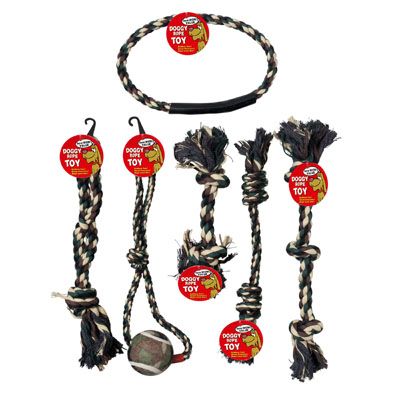 72 Pieces of Dog Toy Rope Chews 6 Assorted Camo Colors In Pdqhang Tag #c66013