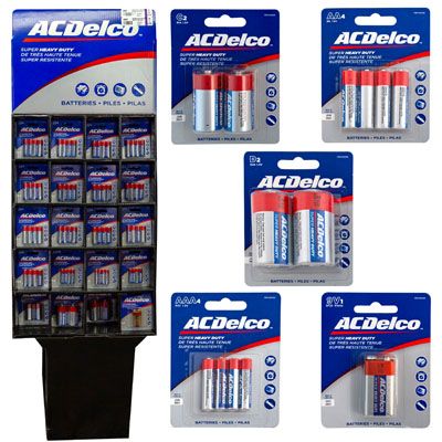 Batteries 160ct Display 5 Asst Heavy Duty Ac Delco See n2