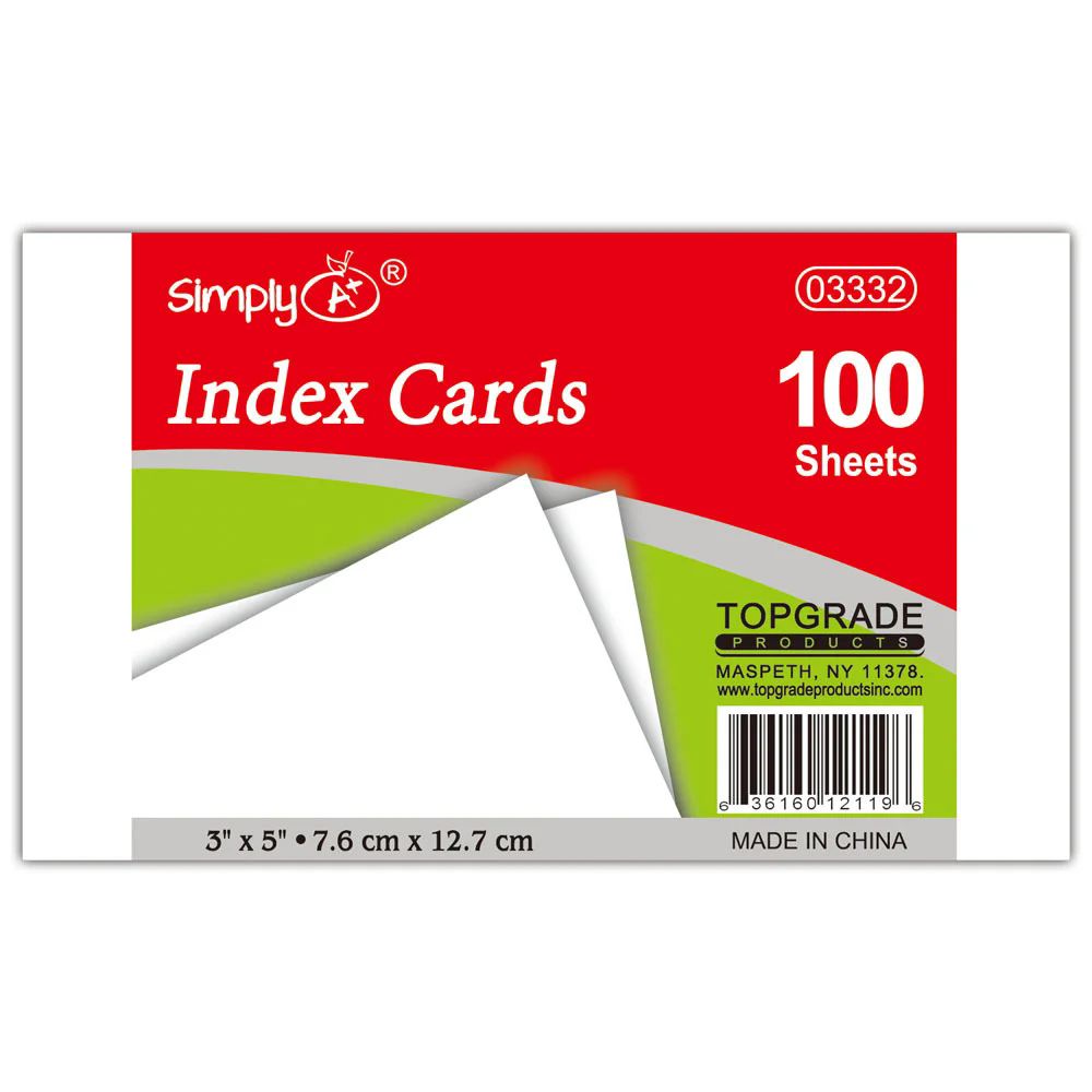 36 Packs of Unruled Index Cards