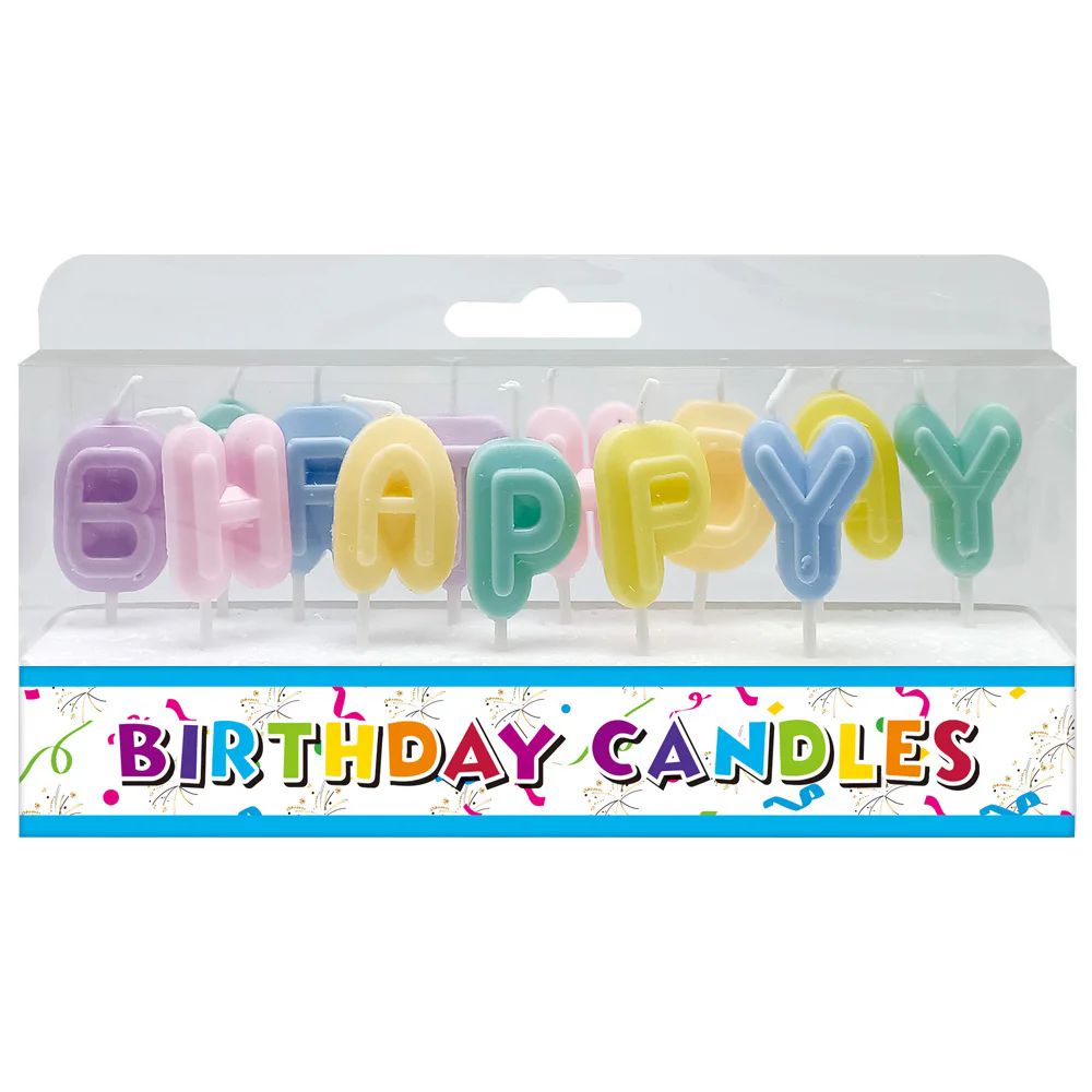 24 Pieces of B'day Letter Candle