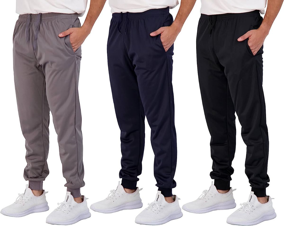 12 Pieces of Knocker Men's Medium Weight Fleece Spacedye Sweatpants In Navy  Size Xx Large