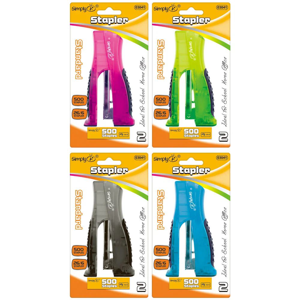 12 Pieces of Assorted Color Staplers