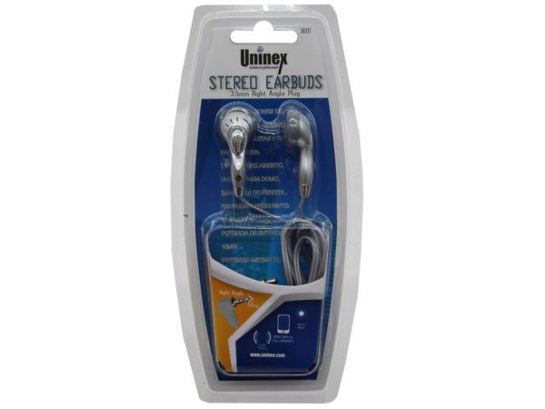 108 pieces of Stereo Earbuds With Right Angle Plug