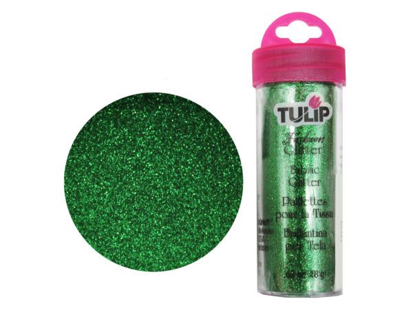 144 pieces of Tulip Emerald Fabric Glitter 0.63 Oz.