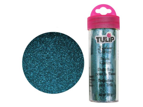 144 pieces of Tulip Turquoise Fabric Glitter 0.63 Oz.