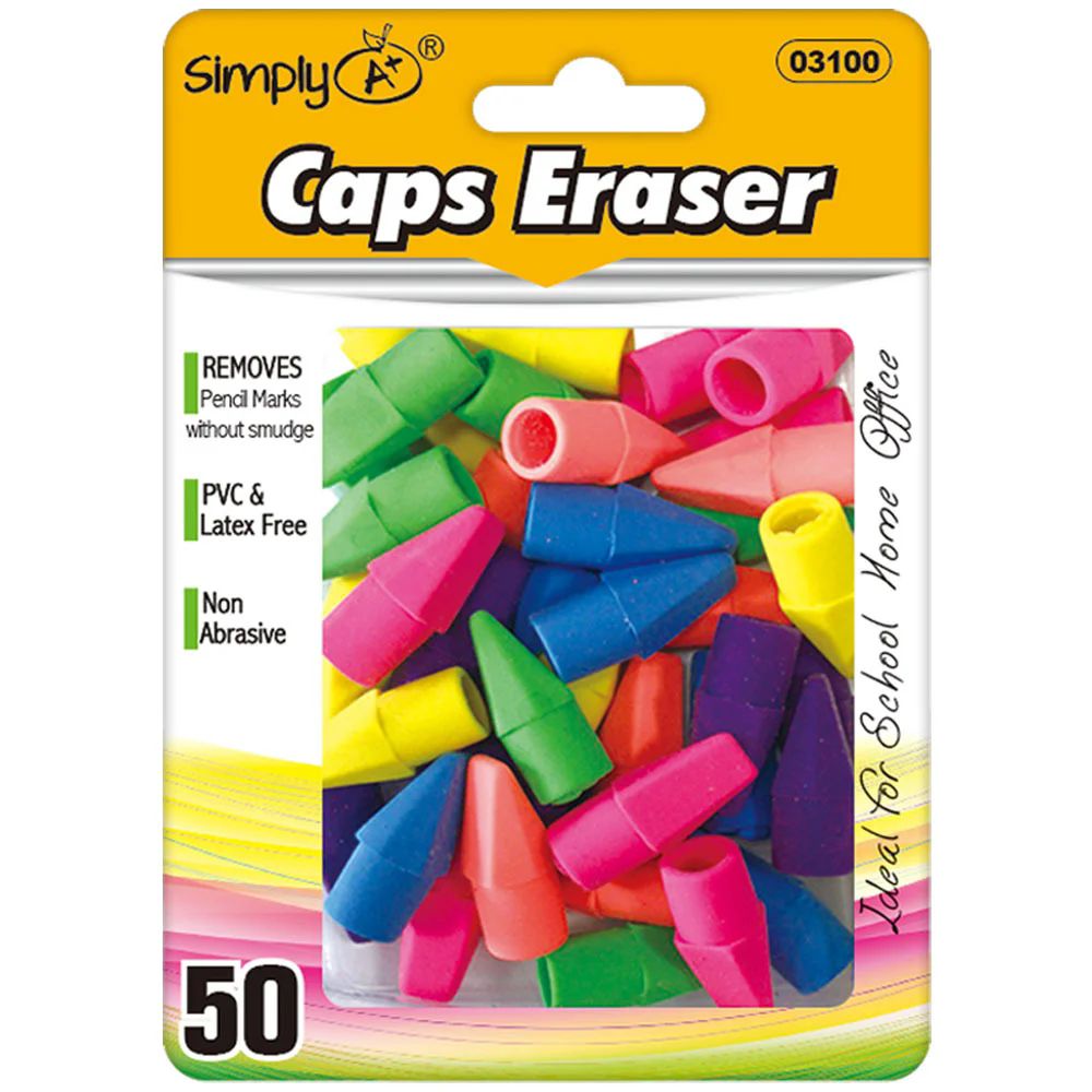 Eraser Caps 50-Ct