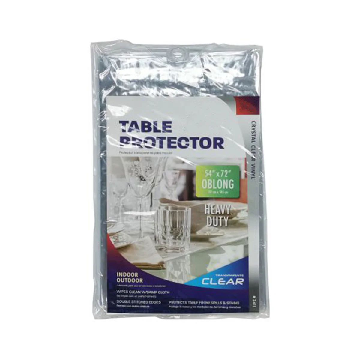 24 Pieces of Oblong Clear Pcv Table Protector - 54" X 72"