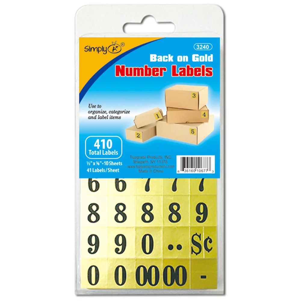 24 Pieces of 410 Ct Number Labels