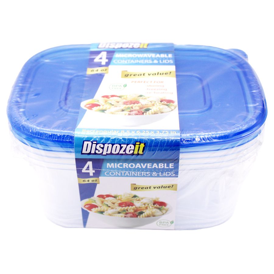 12 Wholesale Dispozeit Disposable Food Container 32 Oz / 8 Ct