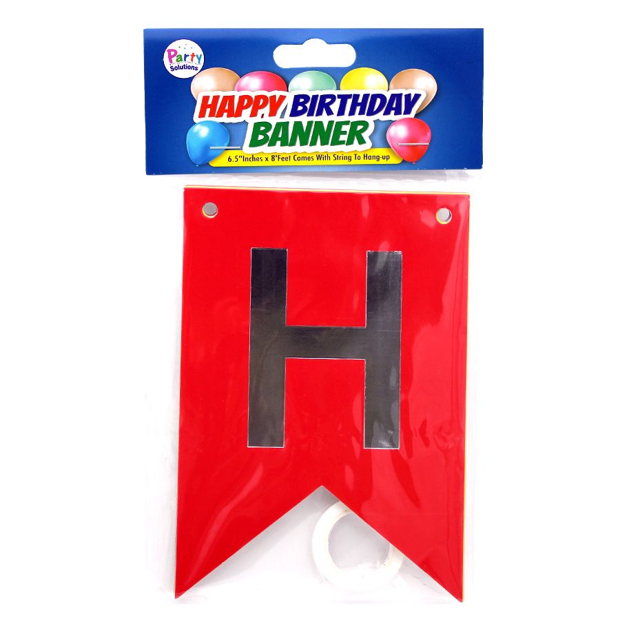 24 Pieces of Party Solution Banner Letters 6.5 X 4.5 In 13pc Happy Birthdat Assorted Colors