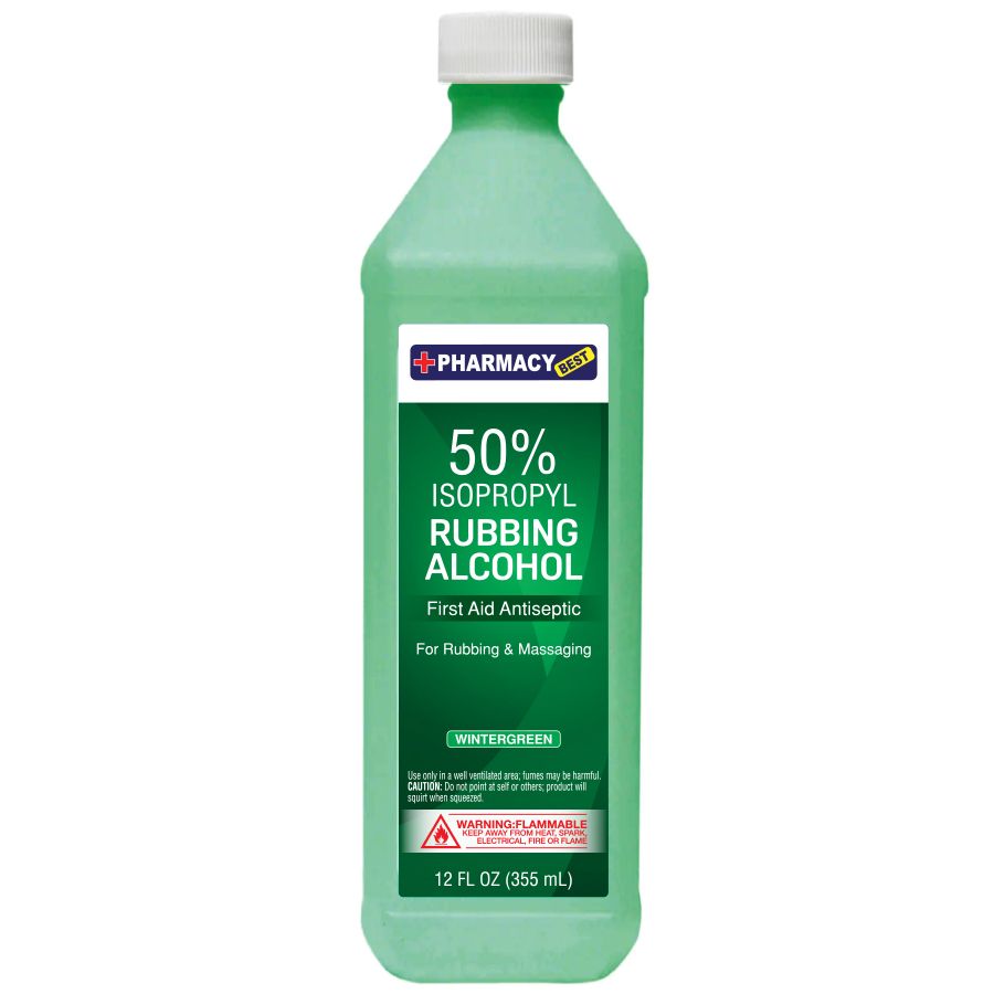 24 Pieces of Pharmacy Best Rubbing Alcohol 12 Oz 50% Wintergreen