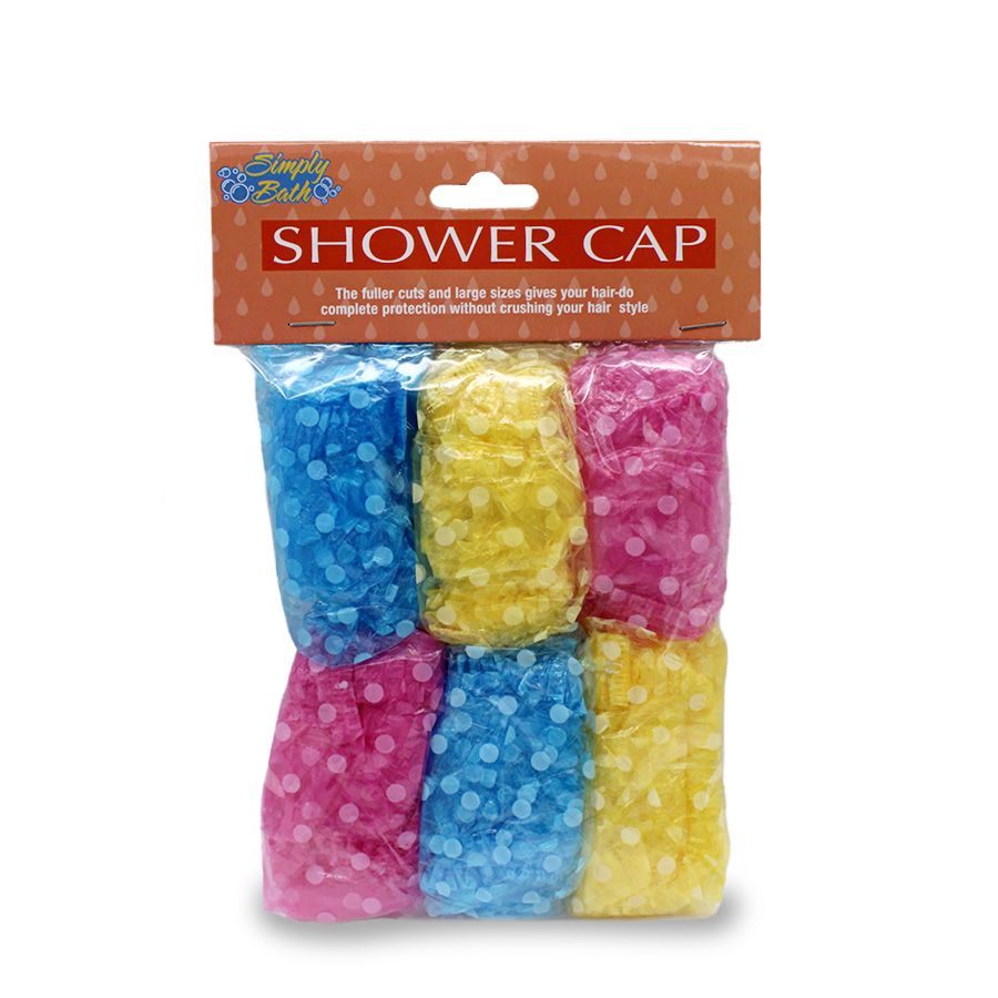 48 Pieces of Simply For Bath Shower Cap 6 Pk Assorted Colors
