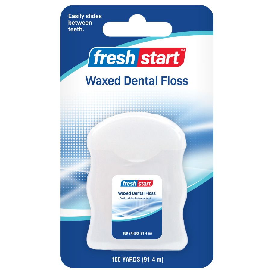 48 Pieces of Fresh Start Waxed Dental Floss 100 yd