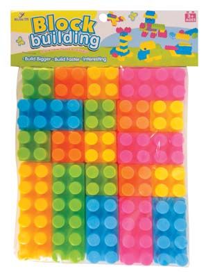 24 Pieces of Block Building 20 Pk In Pp Bag