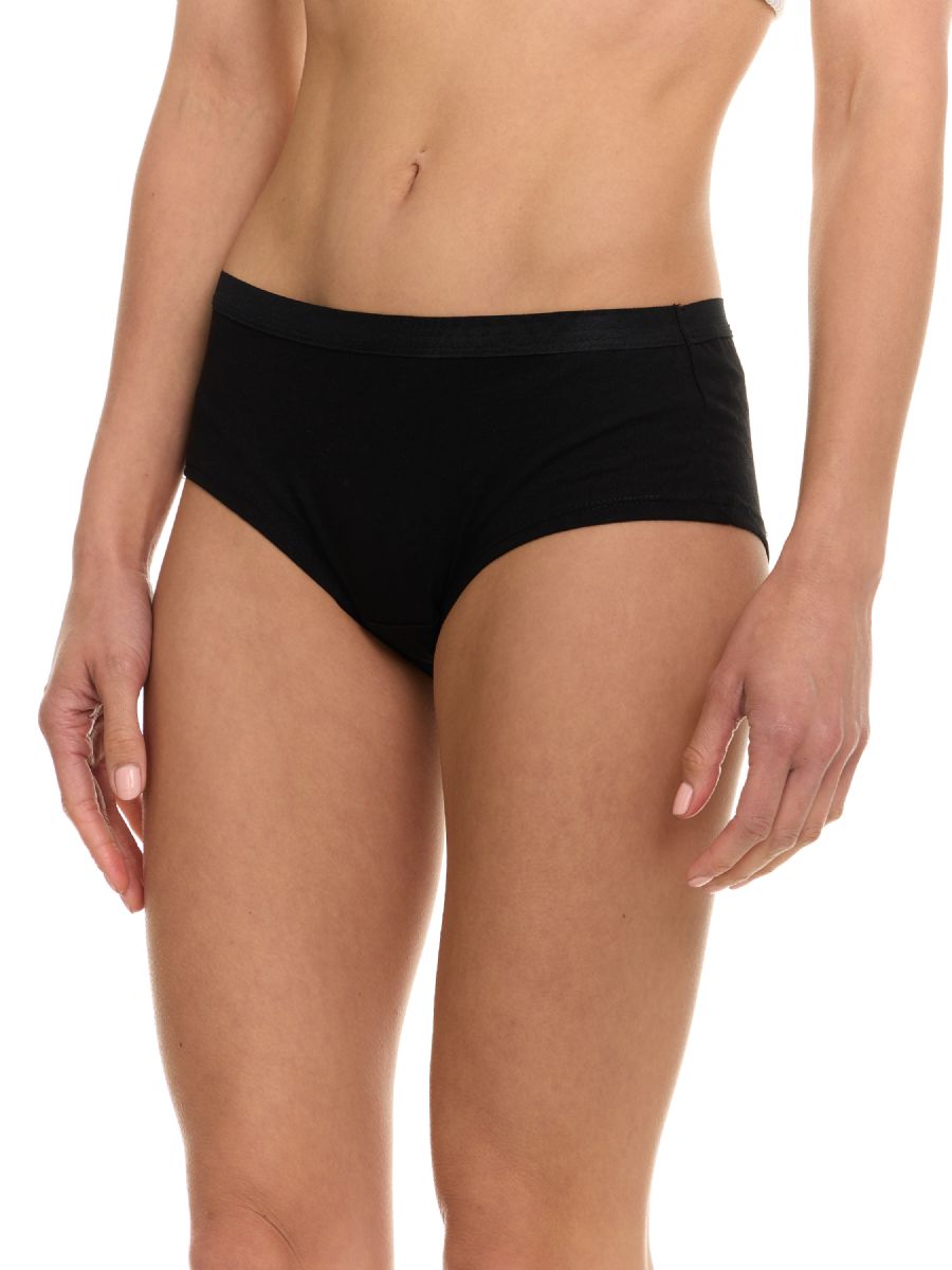 6 Pieces of Yacht And Smith 95% Cotton Women's Underwear In Black, Size X-Small
