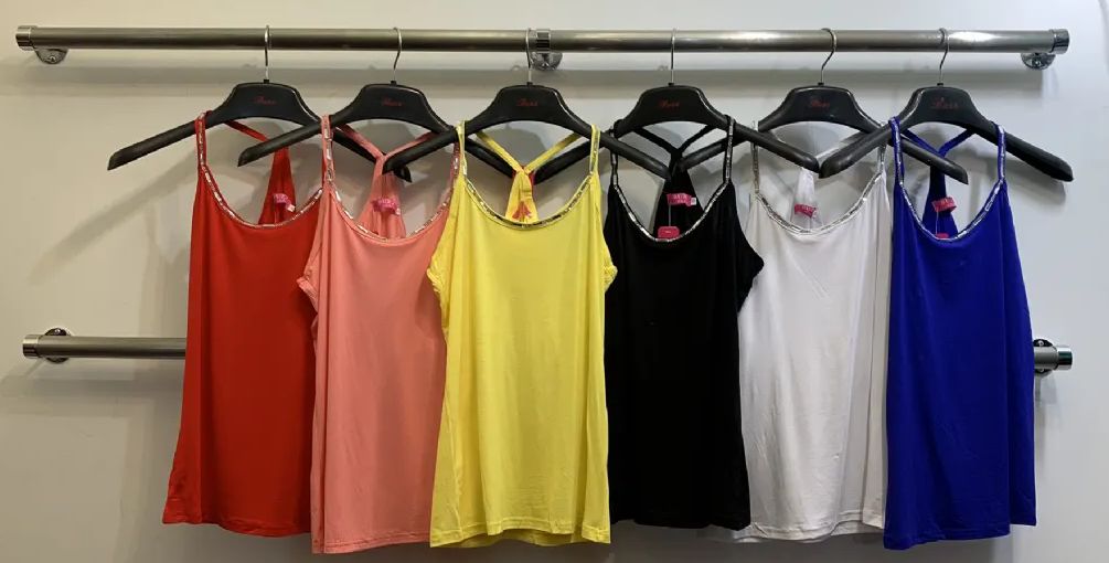 72 Pieces Women's Assorted Colors Cotton Camisole Tops - Womens Camisoles & Tank  Tops - at 