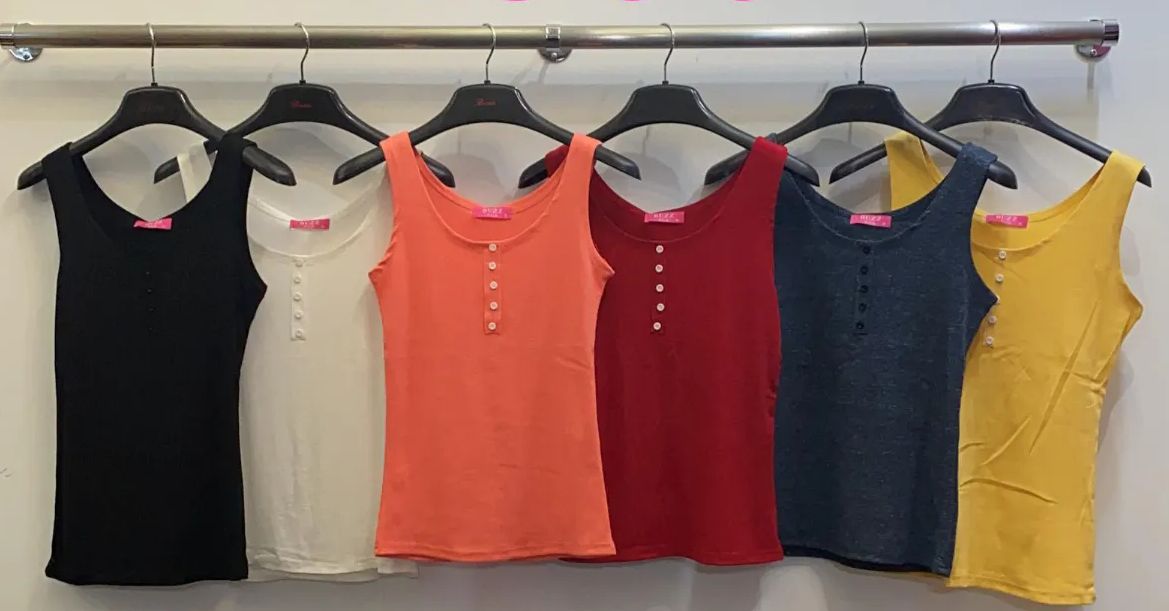 72 Pieces Women's Assorted Colors Cotton Camisole Tops - Womens