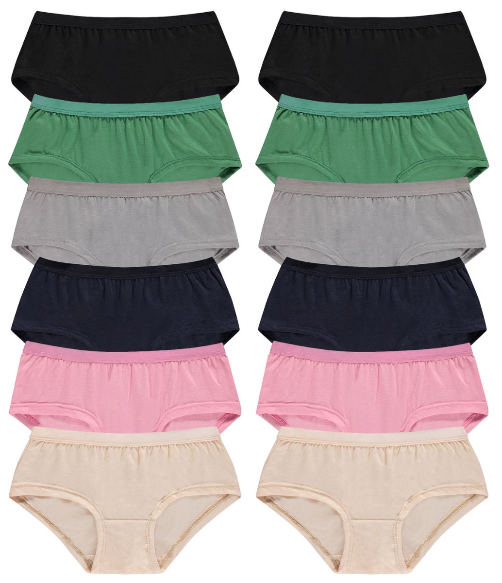 Yacht & Smith Womens Assorted Color Underwear, Panties In Bulk, 95% Cotton  - Size L - at -  