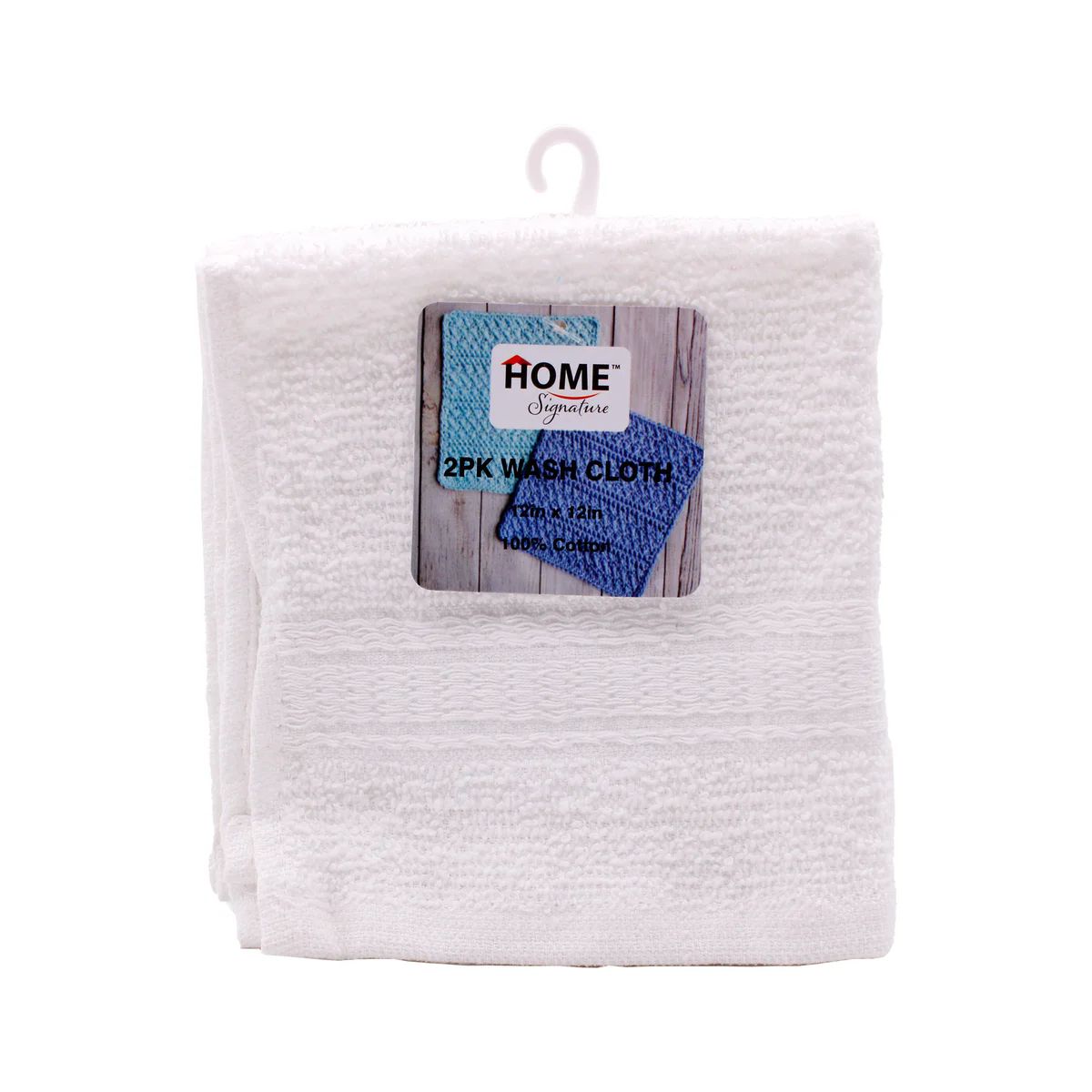 48 Pieces of Cotton 2pcs Wash Cloth 12x12" White