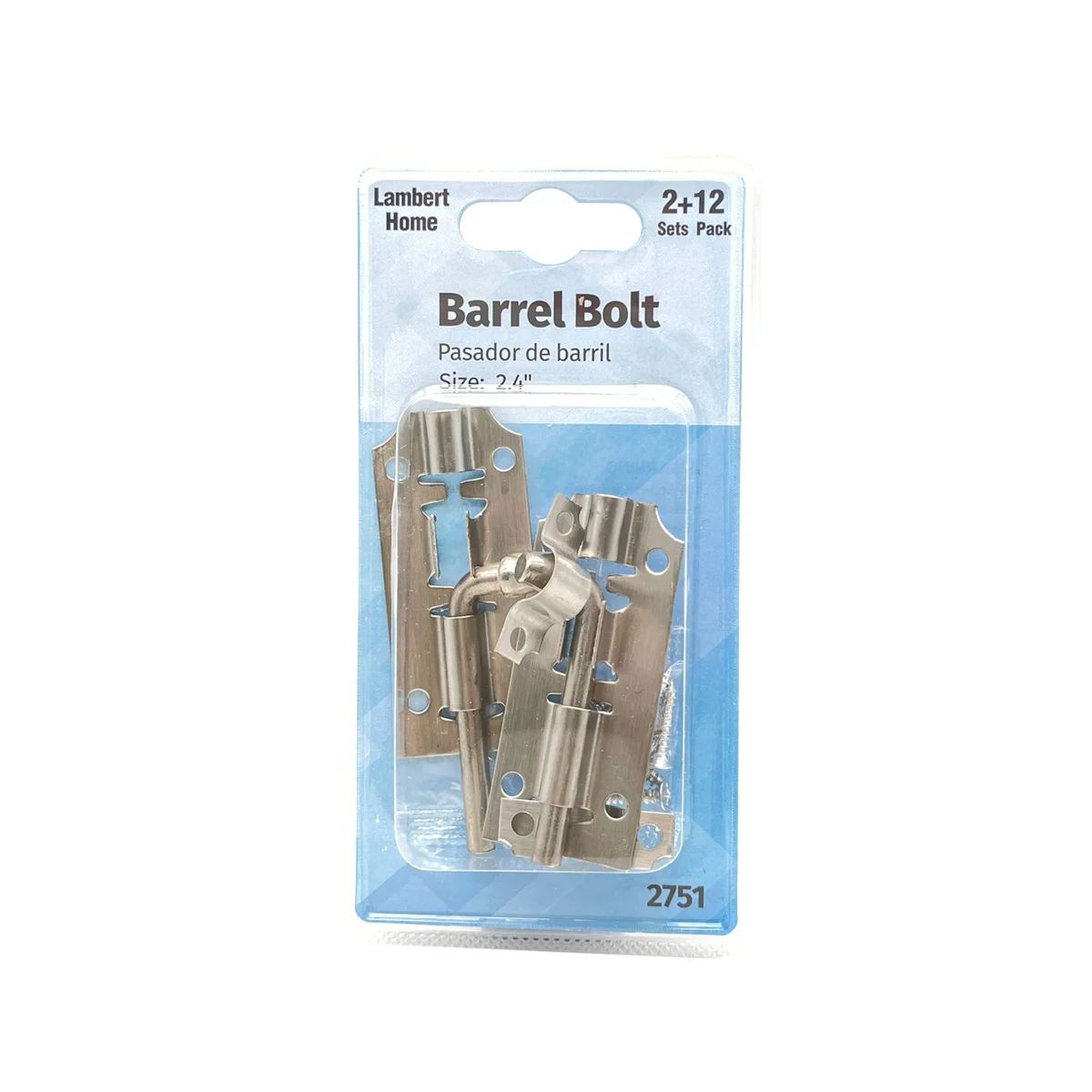 24 Pieces of 2.4" Barrel Bolt 2+12 Set Pack